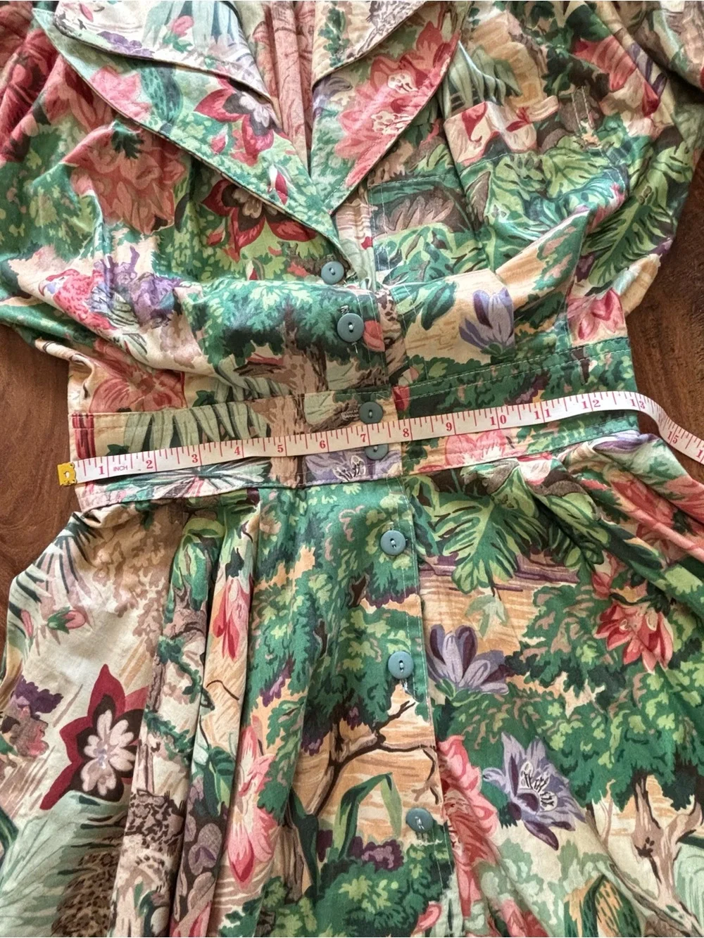 Vintage d.Frank Floral Fit-and-Flare Midi Swing Dress - Picture 6 of 11